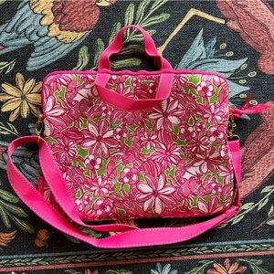 Lilly Pulitzer Lobsters Shells and Flowers Laptop Bag